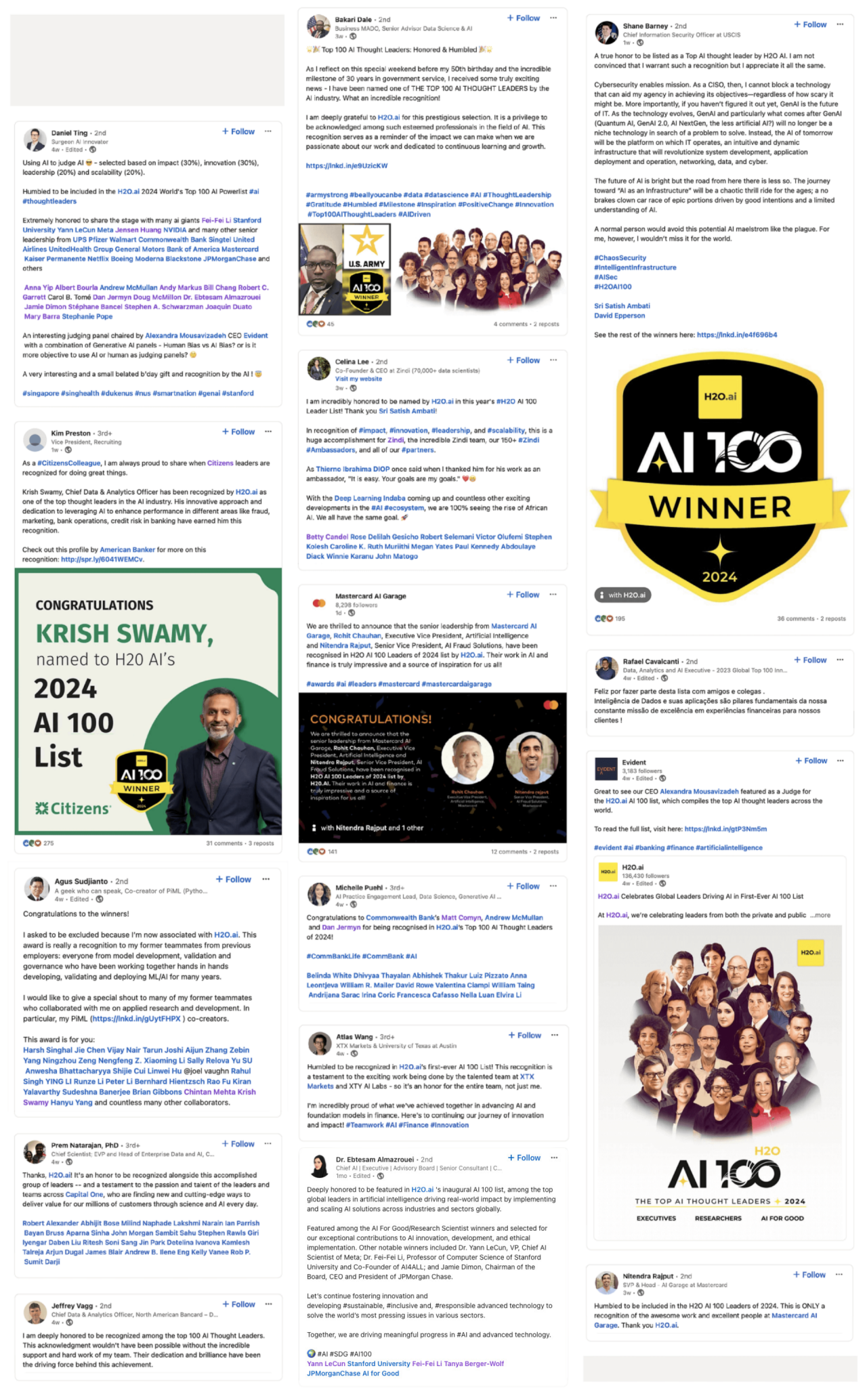 linkedin posts celebrating winners