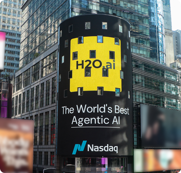 H2Oai.cc logo on NASDAQ tower billboard Times Square